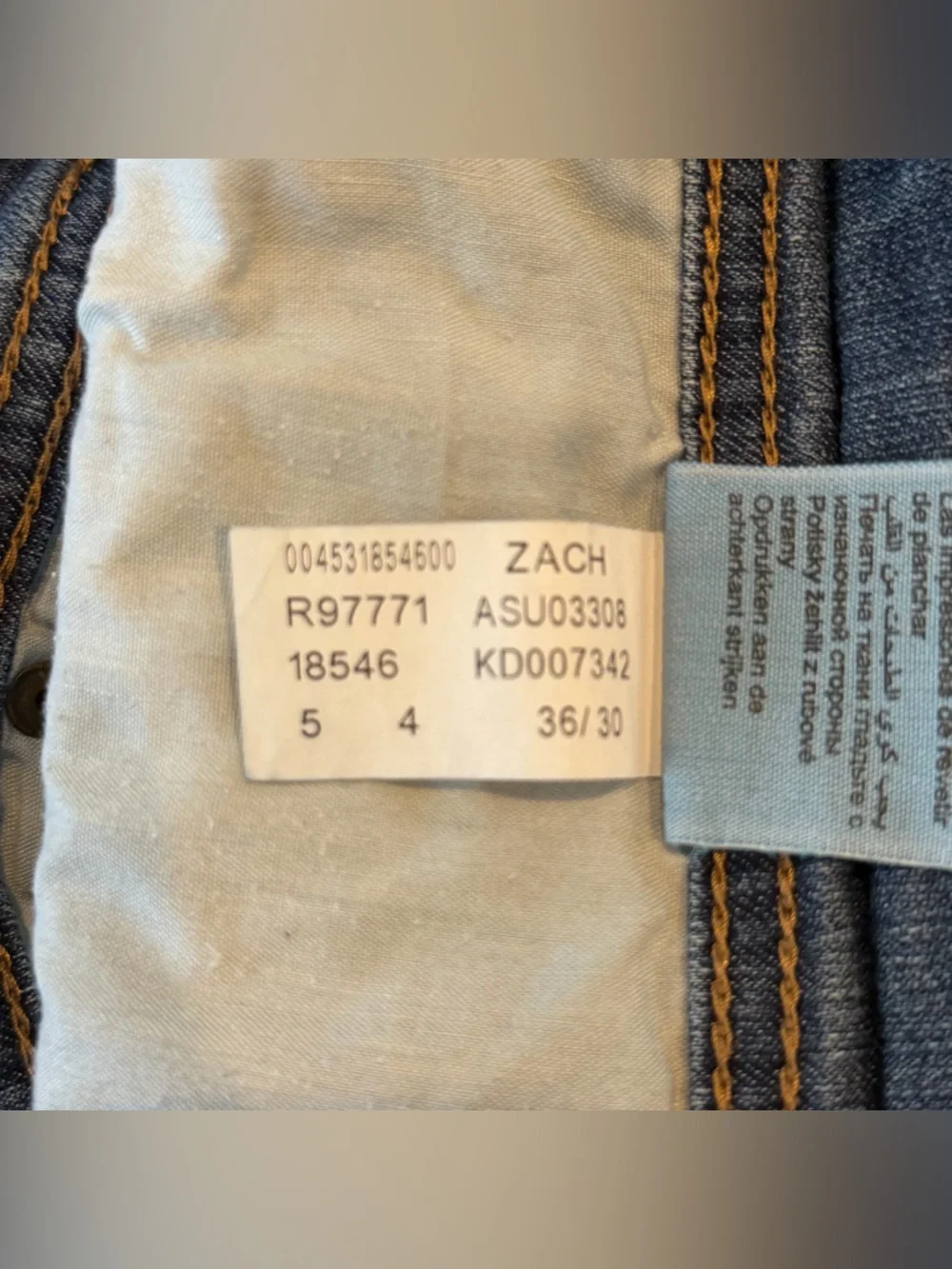 Mavi Zach‎ Jeans Mens 36x30 Blue Straight Leg Stretch Denim